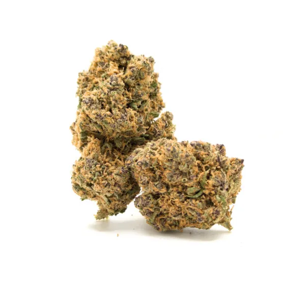 Dos cogollos flores cbd Grape N Cream cbd resinoso y tricomas coloridos